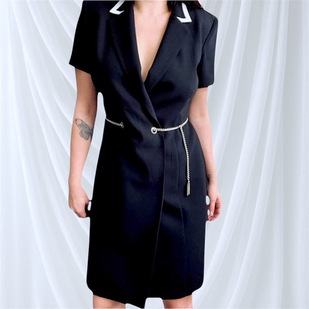 Stunning Belted Eighties Blazer Dress